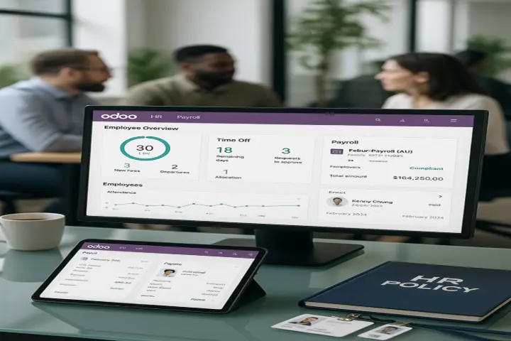 HR & Payroll Odoo v19 delivers substantial enhancements to its HR & Payroll modules, designed to simplify workforce management and ensure full regulatory compliance.   With native support for ATO Single Touch Payroll Phase 2, streamlined onboarding workflows, and enhanced leave and attendance tracking, businesses can now manage HR operations with greater accuracy and efficiency. The new intuitive employee self-service portal empowers staff to manage their own profiles, leave requests, and payslips, while payroll automation features, including batch processing, real-time tax calculations, and award interpretation, reduce administrative workload. These improvements make Odoo v19 a comprehensive, end-to-end solution for modern HR and payroll operations.