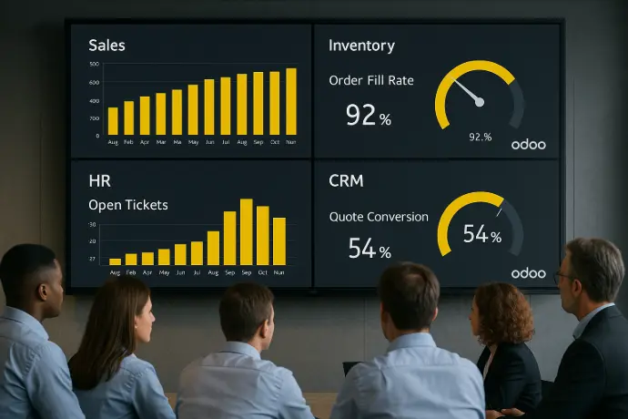 Odoo Enterprise ERP + Power BI — and it’s turning ordinary businesses into data-driven powerhouses.  Cross-Departmental Visibility 