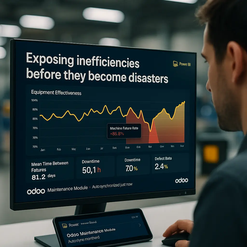 Odoo Enterprise ERP + Power BI — and it’s turning ordinary businesses into data-driven powerhouses.  Exposing Operational Inefficiencies in Real Time 
