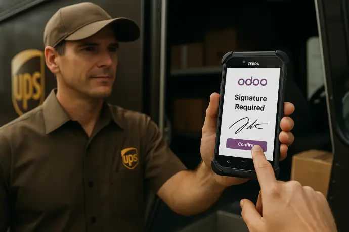 UPS Connector Signature Required  Request and record customer signatures for high-value deliveries using UPS integration.