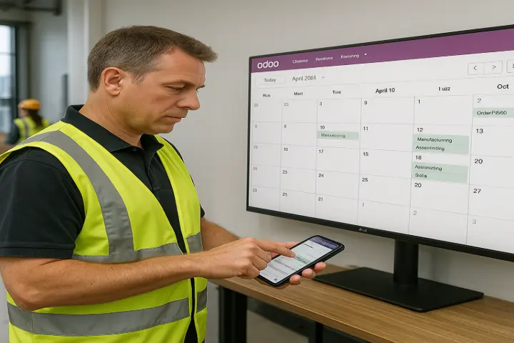 Framework & User Experience Upgrades Major usability upgrades include calendar multi-edit, a smarter Gantt view with zoom/folding, and a mobile UI redesign for speed and clarity. Performance is faster across menus, search, and rendering. /IMAGE  Imagine a project-based construction firm previously spent hours manually adjusting project timelines. With Odoo 19, the Gantt view allows them to zoom, resize tasks, and shift work across teams visually. On-site managers use mobile access with pull-to-refresh and compact dashboards, allowing them to update and view schedules in real time from the field. Calendar & Gantt View Enhancements •	Multi-edit calendar records in bulk •	Gantt now supports zoom scaling, tooltip resizing, off-hour folding, and a sparse mode for unscheduled tasks Mobile UI Rebuilt •	Pull-to-refresh •	Bottom sheets •	Compact data displays •	Faster load times Whether on mobile or desktop, the system is sharper, faster, and more user-friendly. ________________________________________ Smarter Access Rights & Security Security and admin are now more flexible — and far less error-prone. •	Group implications auto-detected (no more manual permission clashes) •	Merged access rights and record rules •	Default app install grants default access •	Streamlined interface for scopes, group customisation, and privileges ________________________________________ Performance Boosts You’ll Actually Notice •	Cached menus for faster page loads •	Optimised search queries and batch reads •	Smoother calendar rendering with large datasets •	Global mobile UI performance improvements This is not just polish — it's speed where it matters.
