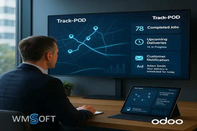 Smarter Logistics Starts Here In today’s on-demand economy, delivery delays, manual data entry, and disconnected systems are no longer acceptable. Businesses need a unified, intelligent platform that can optimise routes, track deliveries in real time, and enhance customer satisfaction—without doubling your admin workload. Enter Track-POD, the cloud-based delivery management solution, and Odoo Enterprise ERP, the world’s most flexible business system. And standing at the intersection of both is WMSSoft — Australia’s most trusted Odoo Enterprise implementation partner.